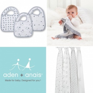 aden + anais Grey Stars Baby Gift Set